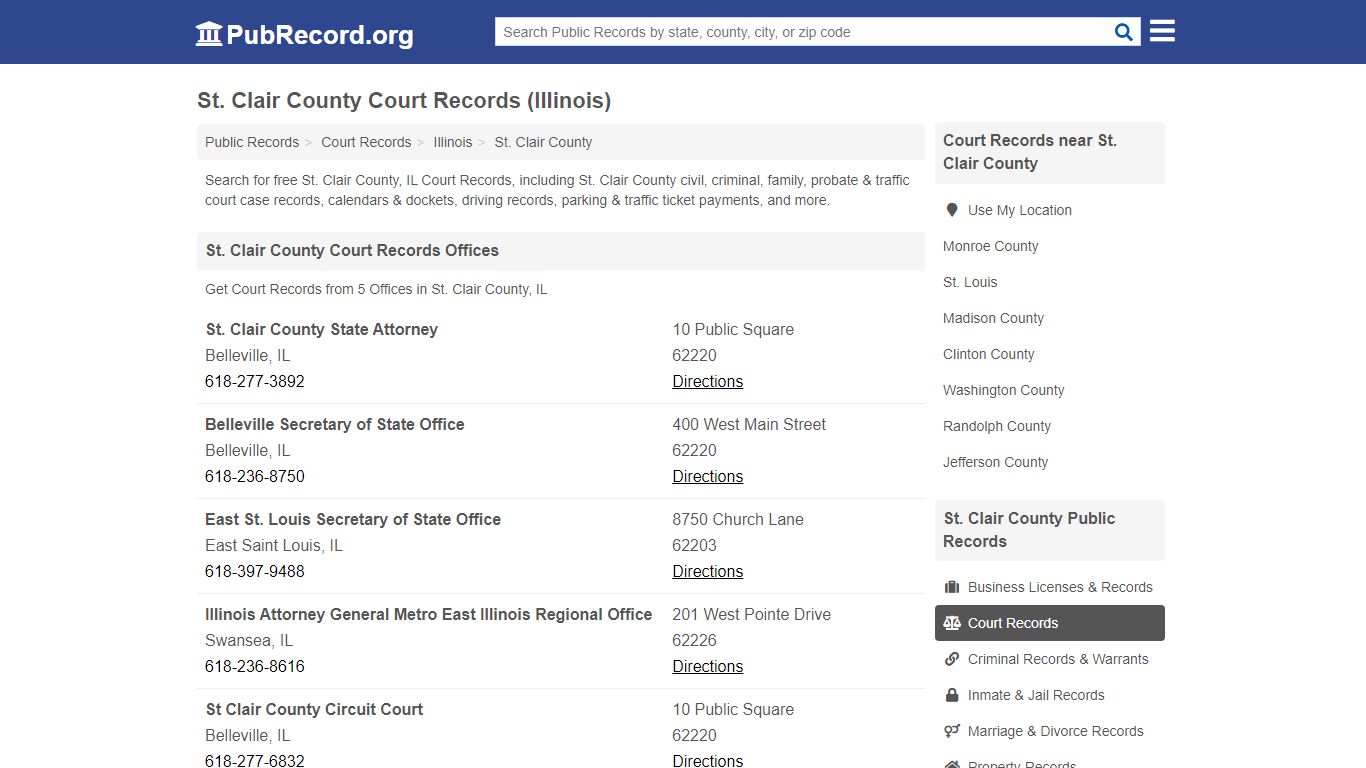 Free St. Clair County Court Records (Illinois Court Records)